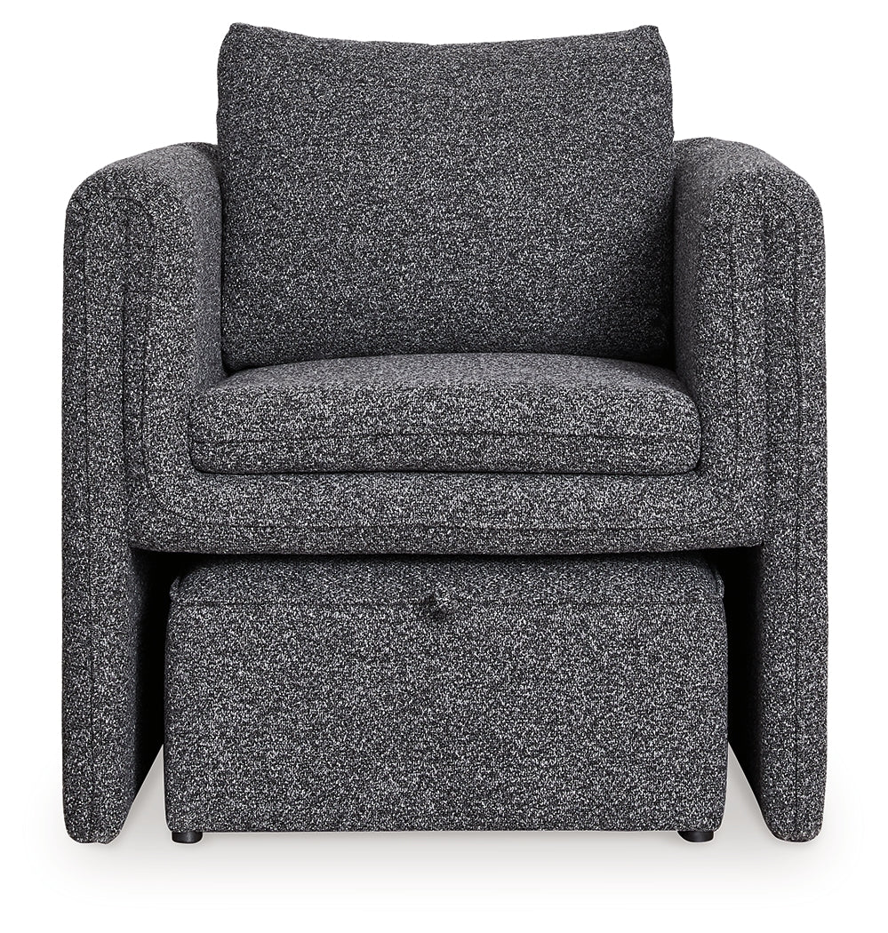 Vreni Charcoal/Black Accent Chair from Ashley - Luna Furniture