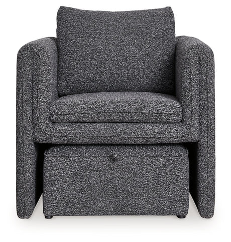 Vreni Charcoal/Black Accent Chair from Ashley - Luna Furniture