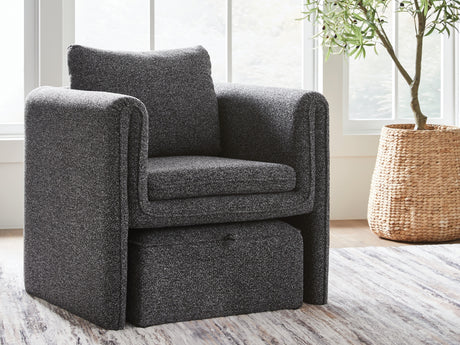 Vreni Charcoal/Black Accent Chair from Ashley - Luna Furniture