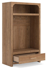 Dovander Brown Hall Tree with Storage Bench from Ashley - Luna Furniture