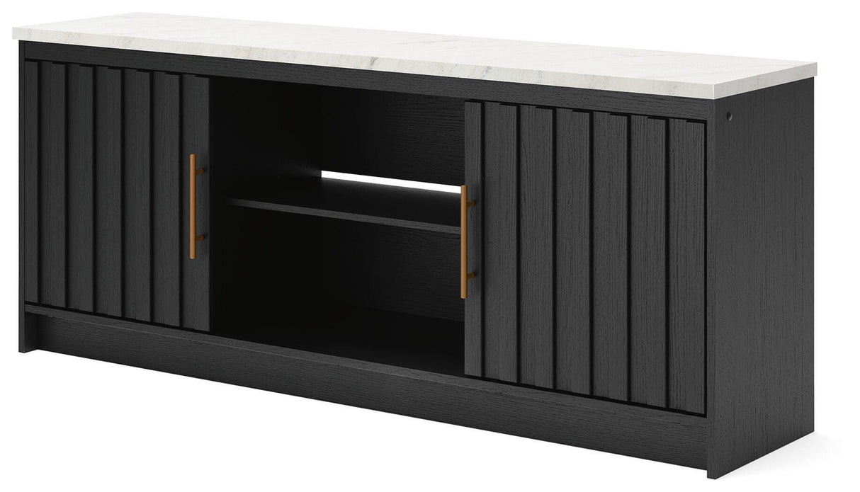 Cadmori Black/White 63" TV Stand from Ashley - Luna Furniture