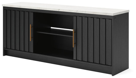 Cadmori Black/White 63" TV Stand from Ashley - Luna Furniture