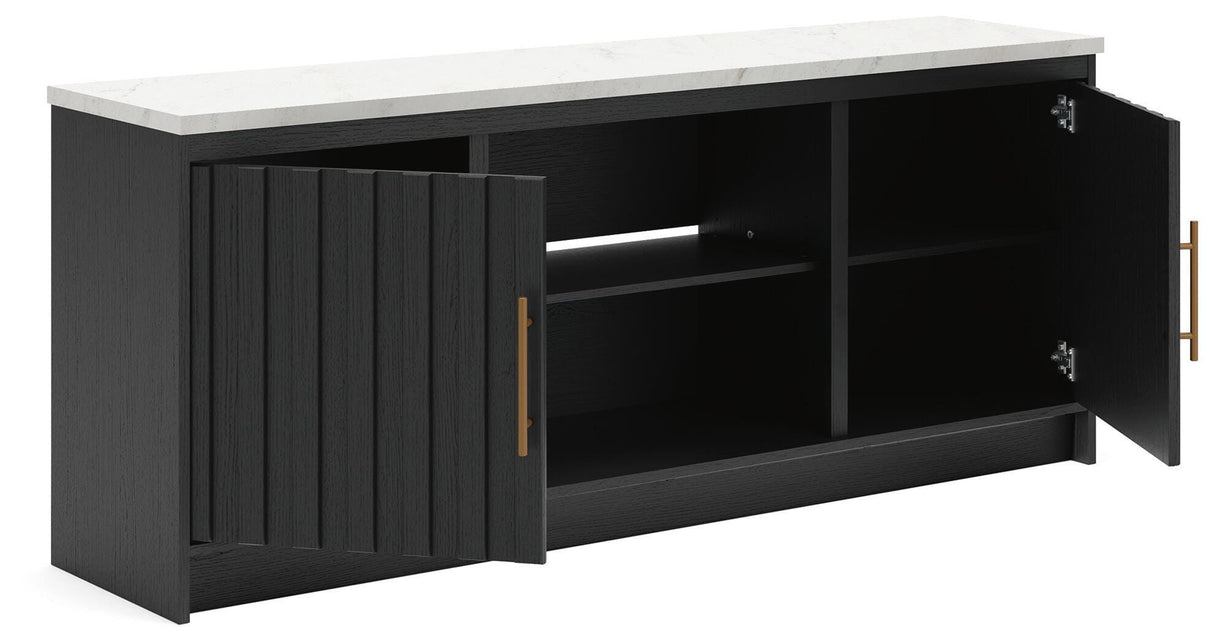 Cadmori Black/White 63" TV Stand from Ashley - Luna Furniture