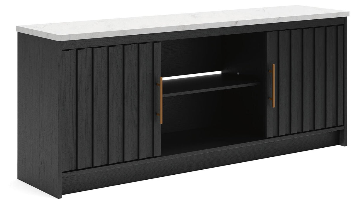 Cadmori Black/White 63" TV Stand from Ashley - Luna Furniture