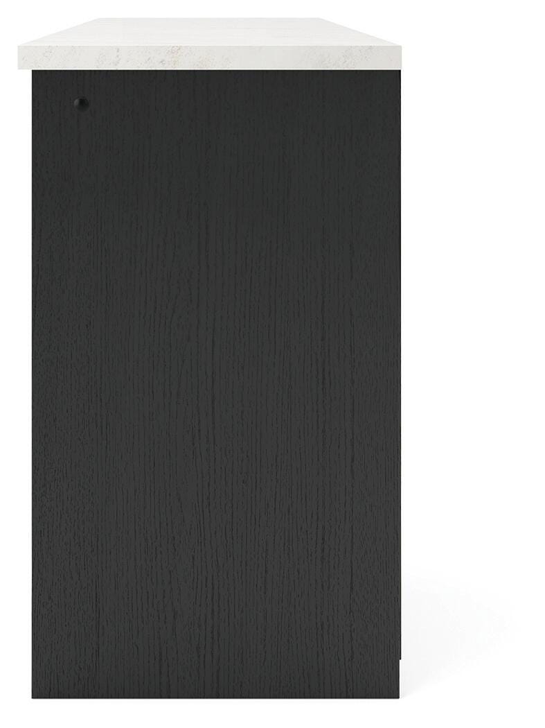 Cadmori Black/White 63" TV Stand from Ashley - Luna Furniture