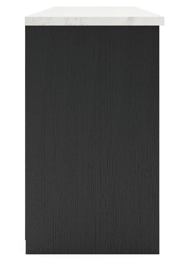 Cadmori Black/White 63" TV Stand from Ashley - Luna Furniture