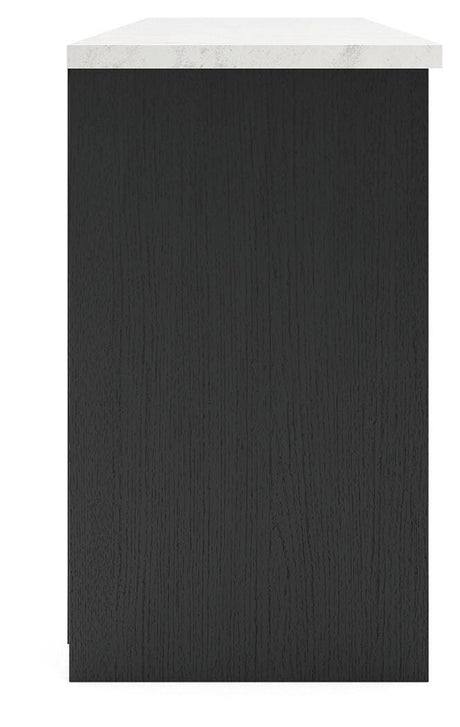 Cadmori Black/White 63" TV Stand from Ashley - Luna Furniture