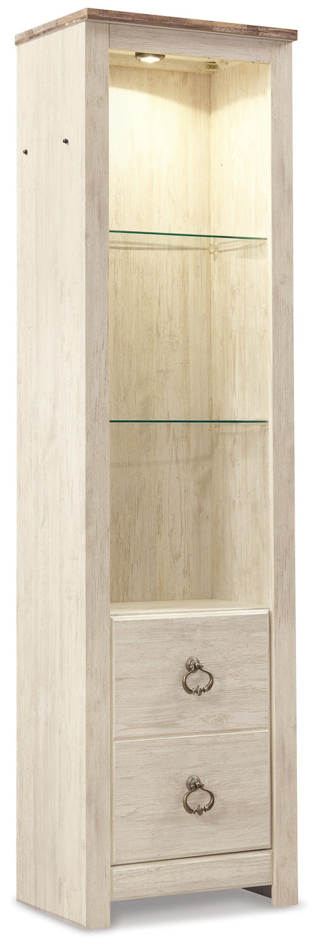 Willowton Whitewash 3-Piece Entertainment Center from Ashley - Luna Furniture