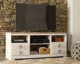 Willowton Whitewash 64" TV Stand from Ashley - Luna Furniture