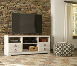 Willowton Whitewash 3-Piece Entertainment Center from Ashley Furniture - Luna Furniture