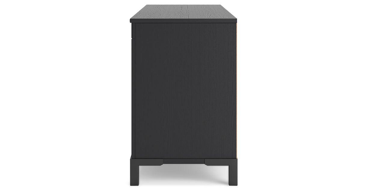 Cayberry Black 60" TV Stand with Electric Fireplace from Ashley - Luna Furniture