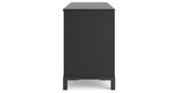 Cayberry Black 60" TV Stand with Electric Fireplace from Ashley - Luna Furniture