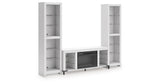 Brollevi White 3-Piece Entertainment Center from Ashley Furniture - Luna Furniture