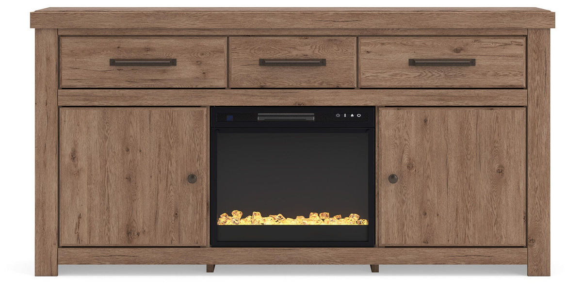 Garistyn 73" TV Stand with Electric Fireplace from Ashley - Luna Furniture