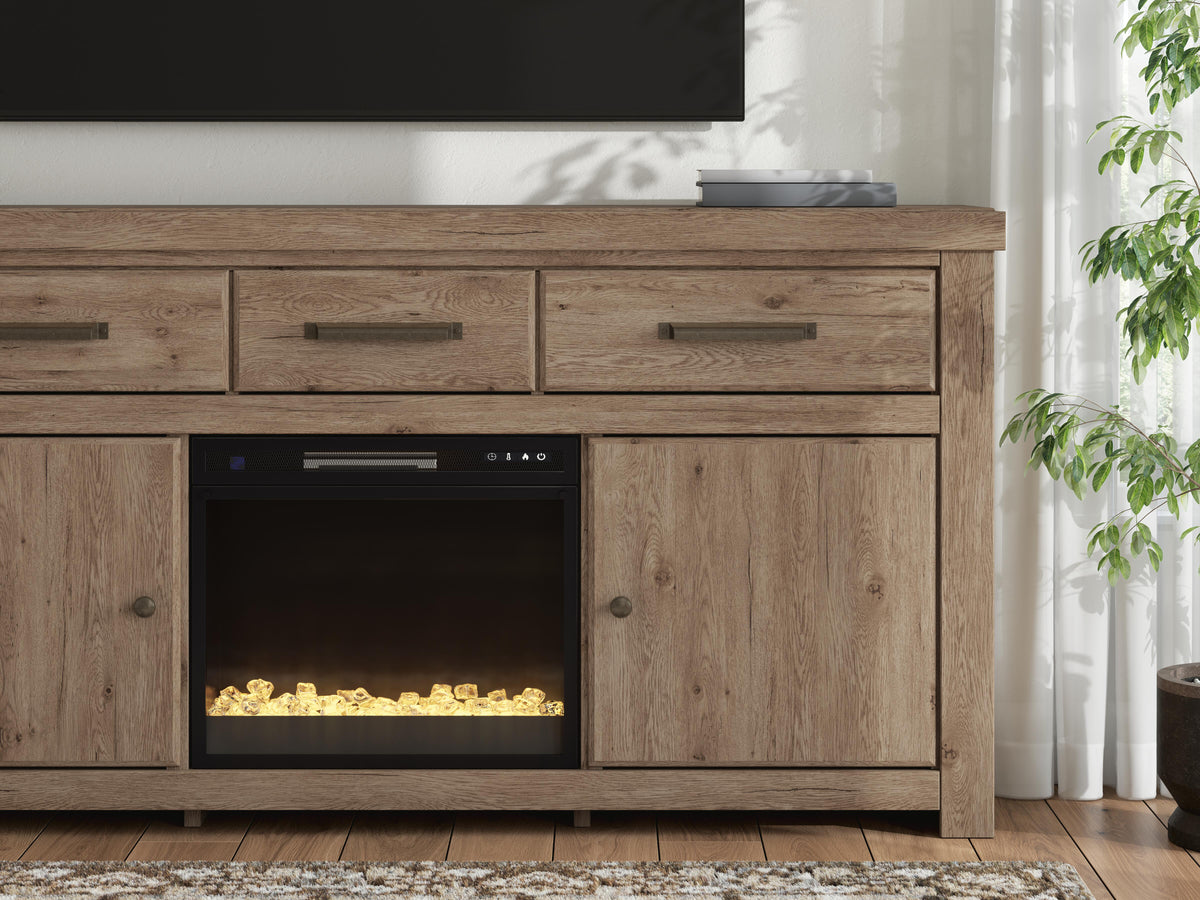 Garistyn 73" TV Stand with Electric Fireplace from Ashley - Luna Furniture