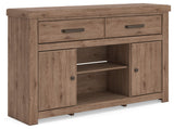 Garistyn Brown 62" TV Stand from Ashley - Luna Furniture