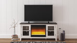 Dorrinson Two-tone 60" TV Stand with Electric Fireplace from Ashley Furniture - Luna Furniture