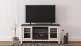 Dorrinson Two-tone 60" TV Stand with Electric Fireplace from Ashley Furniture - Luna Furniture