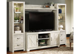 Bellaby Whitewash 4-Piece Entertainment Center from Ashley - Luna Furniture