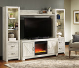 Bellaby Whitewash 4-Piece Entertainment Center with Fireplace from Ashley Furniture - Luna Furniture
