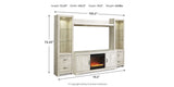 Bellaby Whitewash 4-Piece Entertainment Center with Fireplace from Ashley Furniture - Luna Furniture