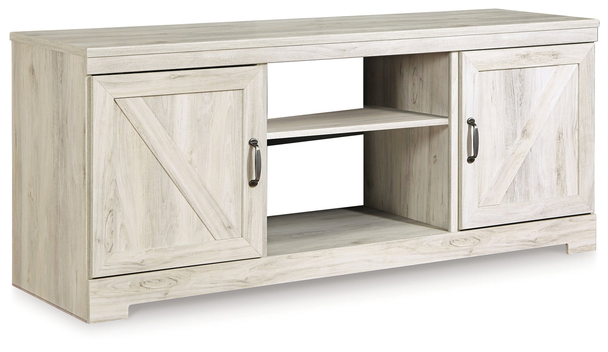 Bellaby Whitewash 4-Piece Entertainment Center from Ashley Furniture - Luna Furniture