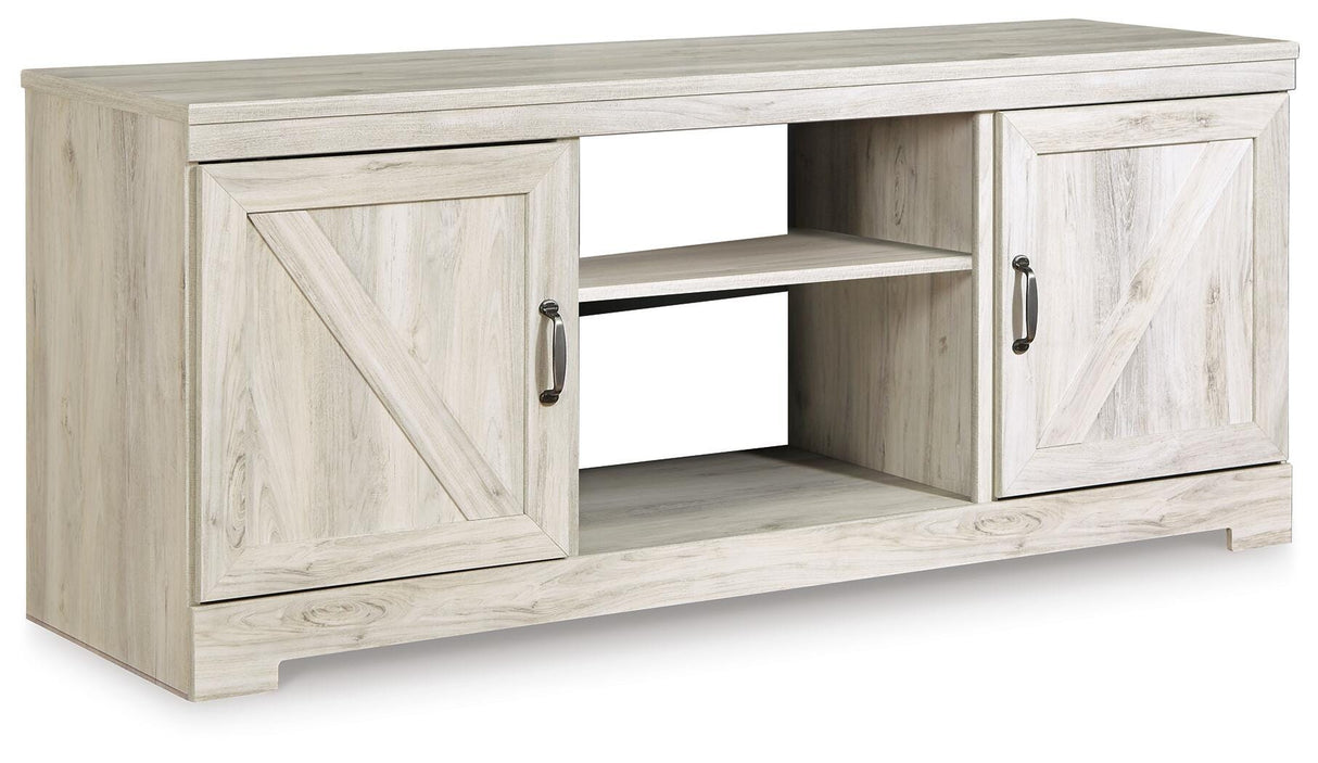 Bellaby Whitewash 4-Piece Entertainment Center from Ashley Furniture - Luna Furniture