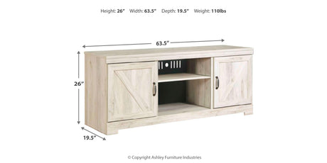Bellaby Whitewash 63" TV Stand from Ashley - Luna Furniture