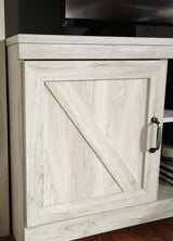 Bellaby Whitewash 63" TV Stand with Electric Fireplace from Ashley Furniture - Luna Furniture