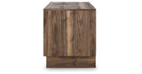 Zadilyn Brown 72" TV Stand with Electric Fireplace from Ashley Furniture - Luna Furniture