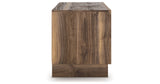 Zadilyn Brown 72" TV Stand with Electric Fireplace from Ashley Furniture - Luna Furniture