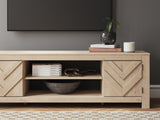 Cayboni Tan 71" TV Stand from Ashley Furniture - Luna Furniture