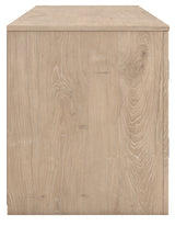Cayboni Tan 71" TV Stand with Electric Fireplace from Ashley Furniture - Luna Furniture