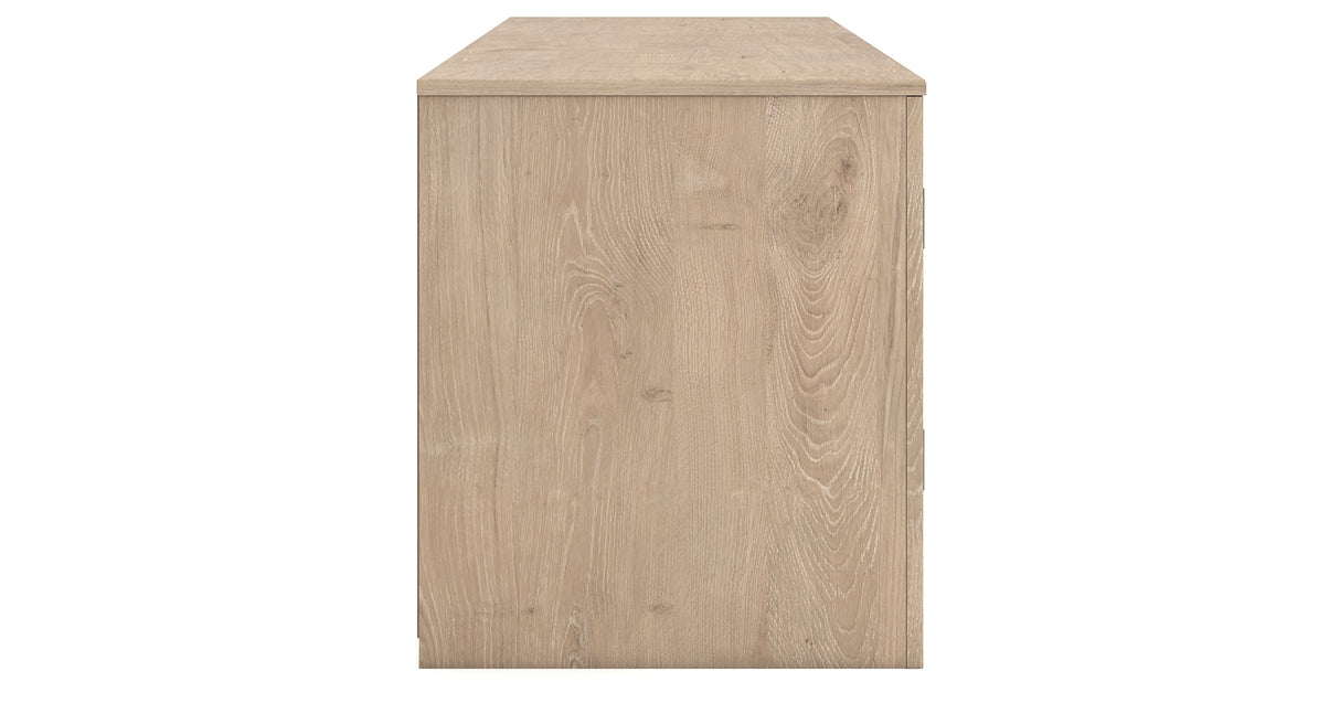 Cayboni Tan 71" TV Stand from Ashley Furniture - Luna Furniture