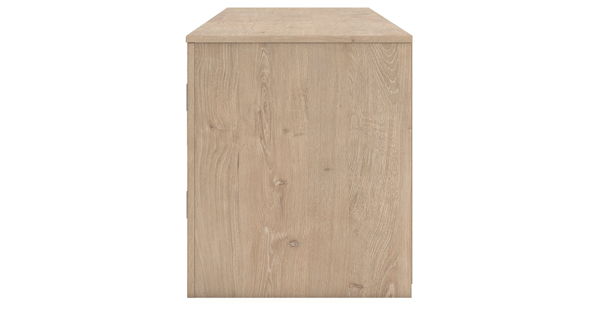 Cayboni Tan 71" TV Stand from Ashley Furniture - Luna Furniture