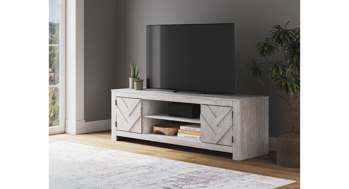 Cayboni Whitewash 71" TV Stand from Ashley Furniture - Luna Furniture