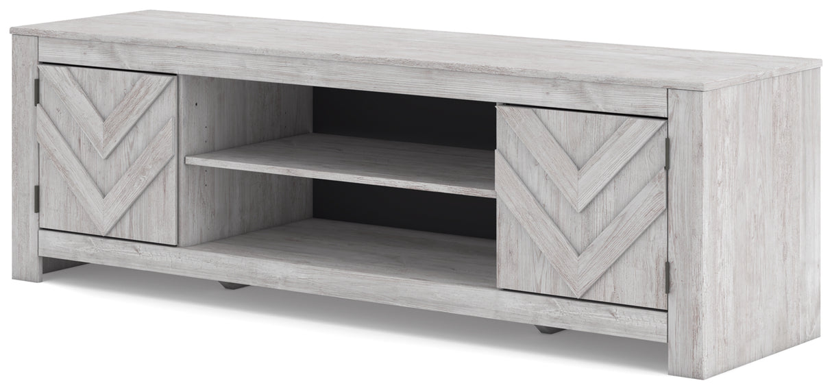 Cayboni Whitewash 71" TV Stand from Ashley Furniture - Luna Furniture