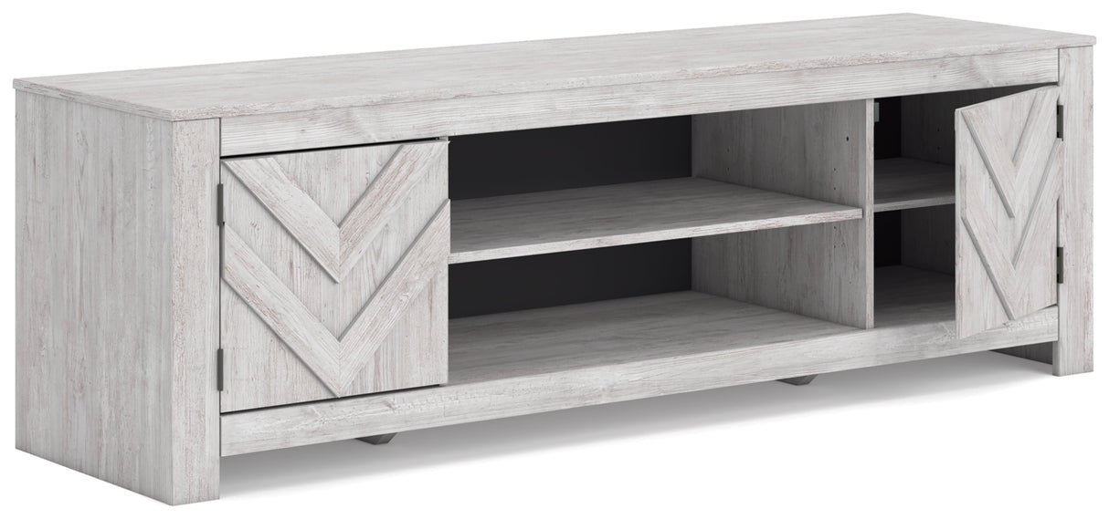 Cayboni Whitewash 71" TV Stand from Ashley Furniture - Luna Furniture