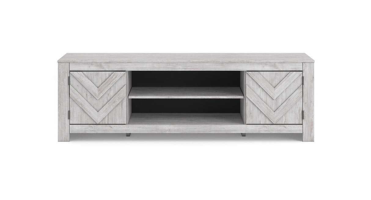 Cayboni Whitewash 71" TV Stand from Ashley Furniture - Luna Furniture