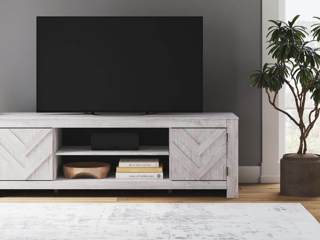 Cayboni Whitewash 71" TV Stand from Ashley Furniture - Luna Furniture