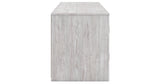 Cayboni Whitewash 71" TV Stand with Electric Fireplace from Ashley Furniture - Luna Furniture