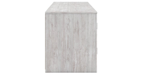 Cayboni Whitewash 71" TV Stand with Electric Fireplace from Ashley - Luna Furniture