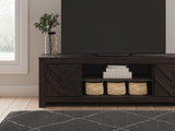 Cayboni Black 71" TV Stand from Ashley Furniture - Luna Furniture