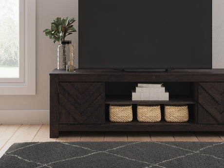 Cayboni Black 71" TV Stand from Ashley - Luna Furniture