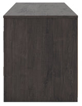 Cayboni Black 71" TV Stand with Electric Fireplace from Ashley Furniture - Luna Furniture