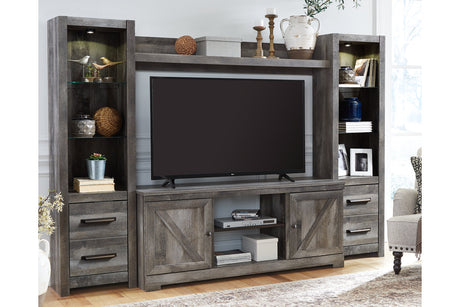 Wynnlow Gray 4-Piece Entertainment Center from Ashley - Luna Furniture