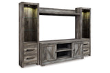 Wynnlow Gray 4-Piece Entertainment Center from Ashley - Luna Furniture