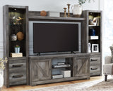 Wynnlow Gray 4-Piece Entertainment Center from Ashley Furniture - Luna Furniture