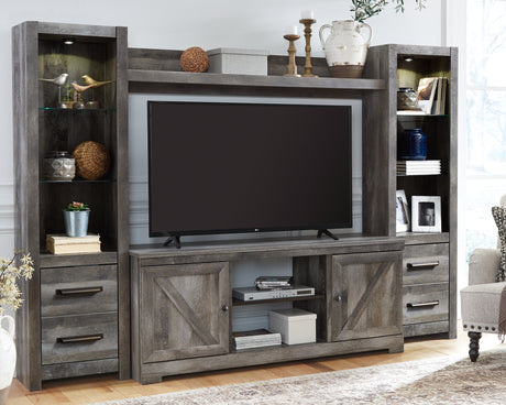 Wynnlow Gray 4-Piece Entertainment Center from Ashley - Luna Furniture