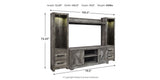 Wynnlow Gray 4-Piece Entertainment Center from Ashley Furniture - Luna Furniture